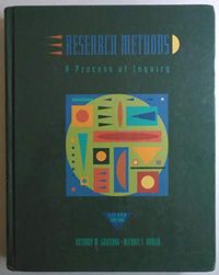 Research Methods: A Process of Inquiry; Anthony M. Graziano, Michael L. Raulin; 1993