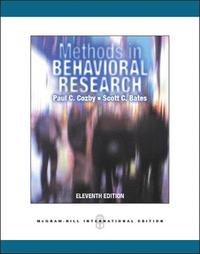 Methods in Behavioral Research; Paul Cozby; 2012