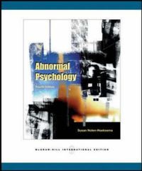 Abnormal Psychology with MindMap CD and PowerWeb; Susan Nolen-Hoeksema; 2006