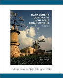 Management Control in Nonprofit OrganizationsMcGraw-Hill higher education; Robert Newton Anthony, David W. Young; 2003