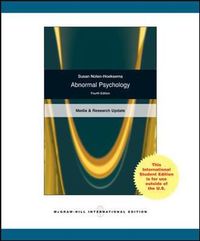 Abnormal Psychology Interactive Edition; Susan Nolen-Hoeksema; 2008