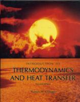 Introduction To Thermodynamics and Heat Transfer; Yunus Cengel; 2007