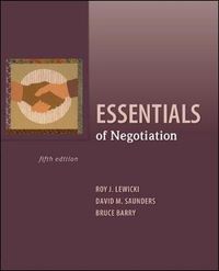 Essentials of Negotiation; Roy Lewicki; 2010