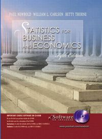 Statistics for Business and Economics and Student CD-ROM; Betty Thorne, William Carlson; 2002