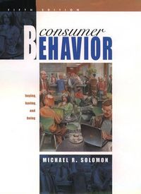 Consumer Behavior; Michael R. Solomon; 2001