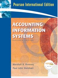 Accounting Information SystemsPearson International edition; Marshall B. Romney, Paul John Steinbart; 2009