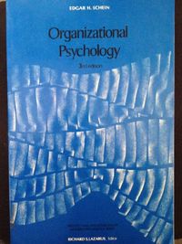 Organizational psychology; Edgar H. Schein; 1980
