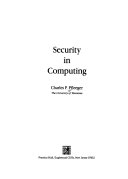 Security in Computing; Charles P. Pfleeger; 1988