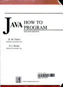 Java: How to ProgramHow to program seriesMultimedia cyber classroom seriesPrentice Hall International Editions Series; Harvey M. Deitel, Paul J. Deitel; 0