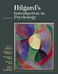 Hilgard's Introduction to Psychology; R.L.Atkinson, R.C Atkinson ; 2000