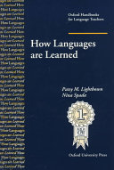 How Languages Are Learned; Patsy Lightbown, Nina Spada; 1993