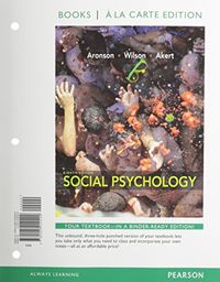 Social Psychology, Band 1; Elliot Aronson, Timothy D. Wilson, Robin M. Akert; 0