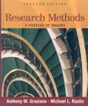 Research Methods; Graziano Anthony M., Raulin Michael L.; 2009
