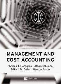 Management And Cost Accounting; Charles T. (EDT) Horngren; 2004
