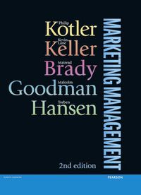 Marketing Management; Philip Kotler, Kevin Lane Keller; 2012