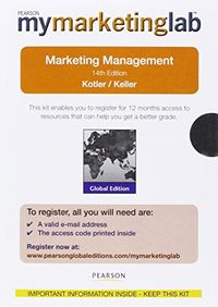 Access Card for Marketing Management Global Edition; Philip Kotler; 2011