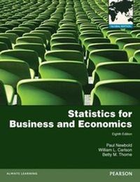 Statistics for Business and Economics with MyMathLab Global XL; Paul Newbold, William Carlson, Betty Thorne; 2012