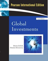 Global Investments; Bruno Solnik, Dennis McLeavey; 2008