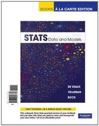 STATS: Data and Models; Richard D. De Veaux, Paul F. Velleman, David E. Bock; 2011