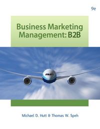 Bus Marketing Management 9e; Michael D. Hutt, Thomas W. Speh; 2006