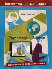Psychological Science with Ebook, InQuizitive, and  ZAPS; Michael Gazzaniga; 2018