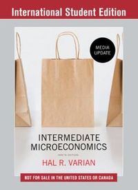 Intermediate Microeconomics: A Modern Approach; Hal R. Varian; 2019