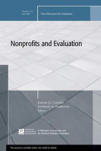 Nonprofits and Evaluation: New Directions for Evaluation, No. 119; Oddbjörn Evenshaug; 2008