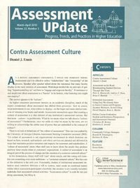 Assessment Update: Progress, Trends, and Practices in Higher Education, Vol; Oddbjörn Evenshaug; 2010