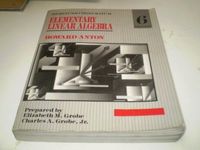Elementary linear algebra : applications version; Howard Anton; 1991