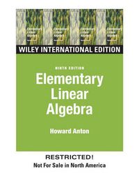 Elementary Linear Algebra; Howard A. Anton; 2005