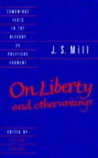 J. S. Mill: 'On Liberty' and Other Writings; John Stuart Mill; 1989