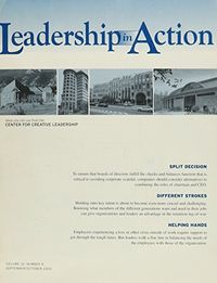Leadership in Action, Volume 22, No. 4, 2002; Cecilia Trenter; 2002