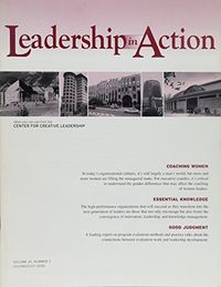 Leadership in Action, Volume 25 , No. 3, 2005,; Cecilia Trenter; 2005