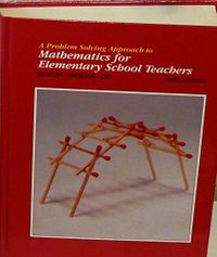 A problem solving approach to mathematics for elementary school teachers; Rick Billstein; 1987