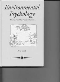 Environmental Psychology; Tony Cassidy; 1997