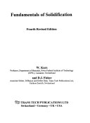 Fundamentals of SolidificationVolym 35 av Retrospective Collection; W. Kurz, D. J. Fisher; 1998
