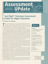 Assessment Update, Progress, Trends, and Practices in Higher Education, Vol; Oddbjörn Evenshaug; 2013