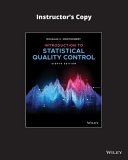 Introduction to Statistical Quality Control; Douglas C. Montgomery; 2020