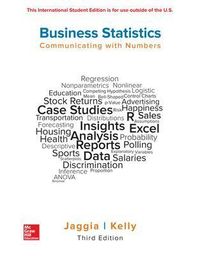 ISE Business Statistics: Communicating with Numbers; Sanjiv Jaggia; 2018