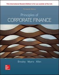 ISE Principles of Corporate Finance; Richard Brealey; 2019