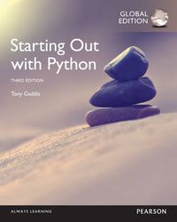 Starting Out with Python, Global Edition; Tony Gaddis; 2014