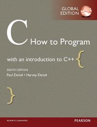 C How to Program, Global Edition; Paul Deitel; 2015