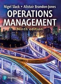Operations Management 9th Edition; Nigel Slack; 2019