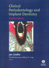 Clinical Periodontology and Implant Dentistry; Thorkild Karring, Niklaus Peter Lang, Jan Lindhe; 2003