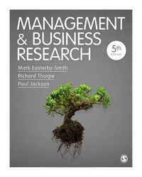 Management and Business Research; Mark Easterby-Smith, Professor Richard Thorpe; 2015