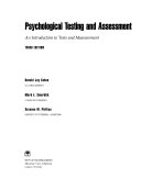 Psychological Testing and Assessment: An Introduction to Tests and Measurement; Ronald Jay Cohen, Mark E. Swerdlik, Suzanne M. Phillips; 1996