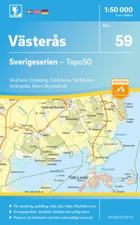 59 Västerås Sverigeserien Topo50 : Skala 1:50 000; Sverige. Lantmäteriet; 2018