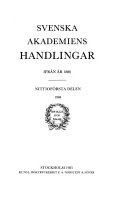Svenska Akademiens Handlingar Del 91; Svenska akademien; 1985