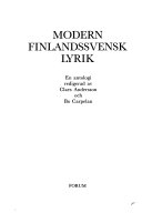 Modern finlandssvensk lyrik; Claes Andersson, Bo Carpelan; 1987