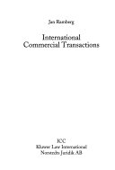 International commercial transactions; Jan Ramberg; 2000